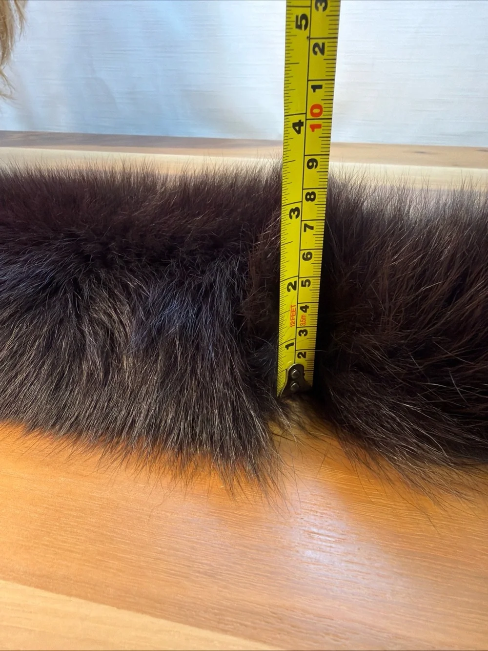 NEW Elegant Winter Women Headband Dark Brown Canadian Fox‎ Fur Sz Adjustable